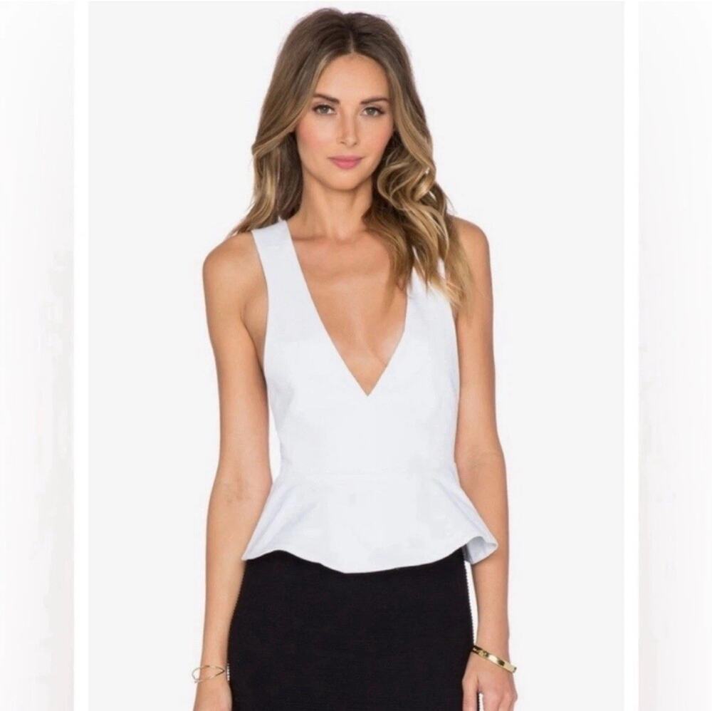 Alexis Sawyer Peplum Top in White XS